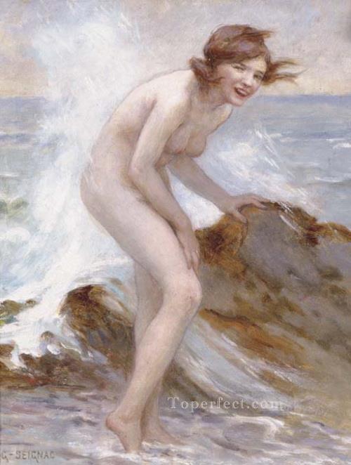 Bañista Guillaume Seignac clásico desnudo Pintura al óleo